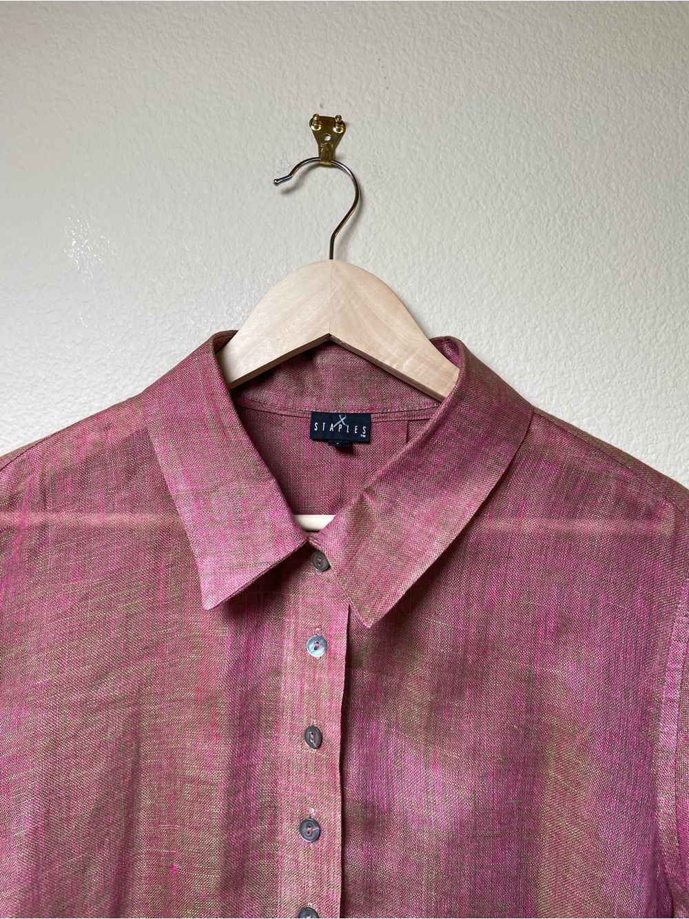 Vintage Staples Linen Shirt - Picture 2 of 8